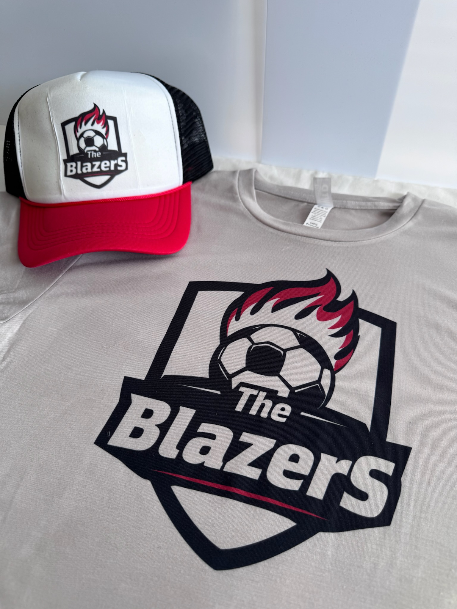 Custom branded shirt and trucker hat set